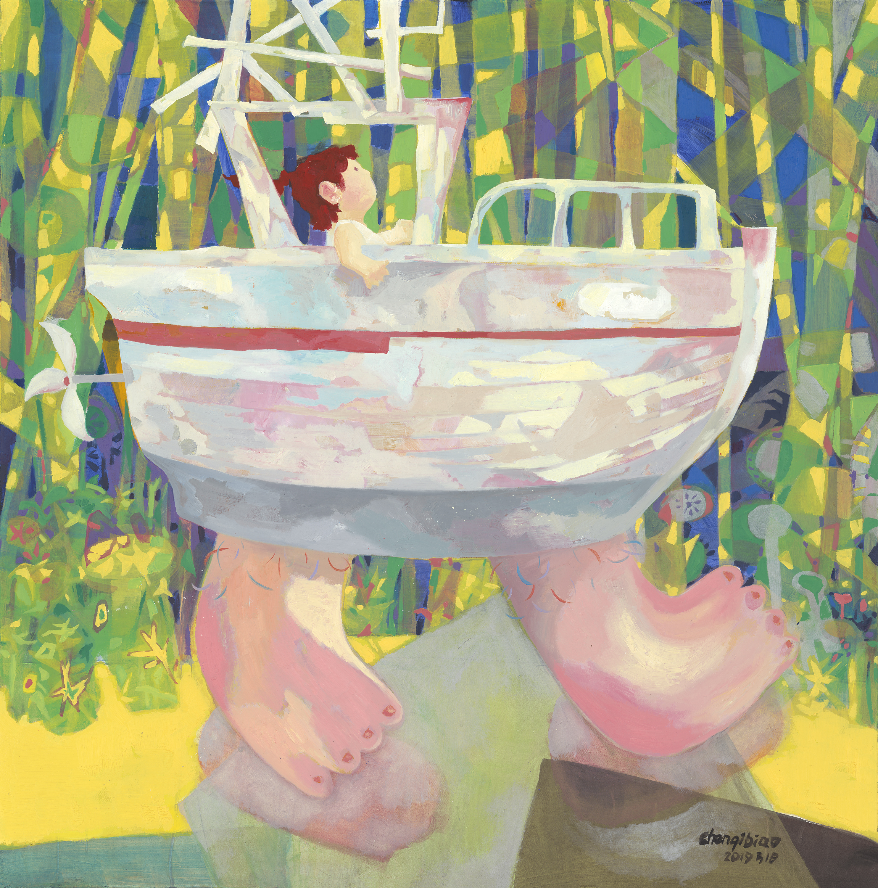 林中漫步80x80cm