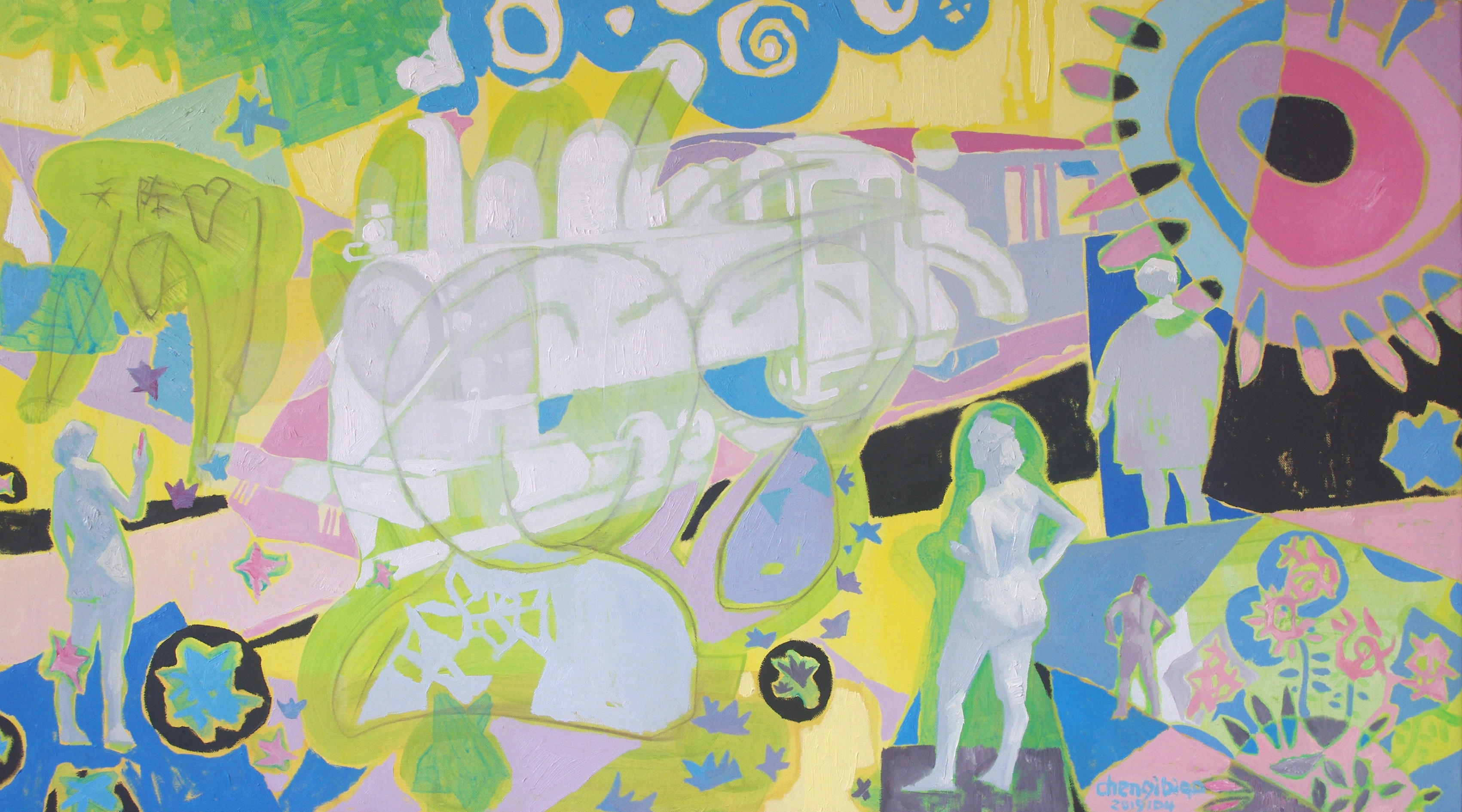 火车开过50x90cm