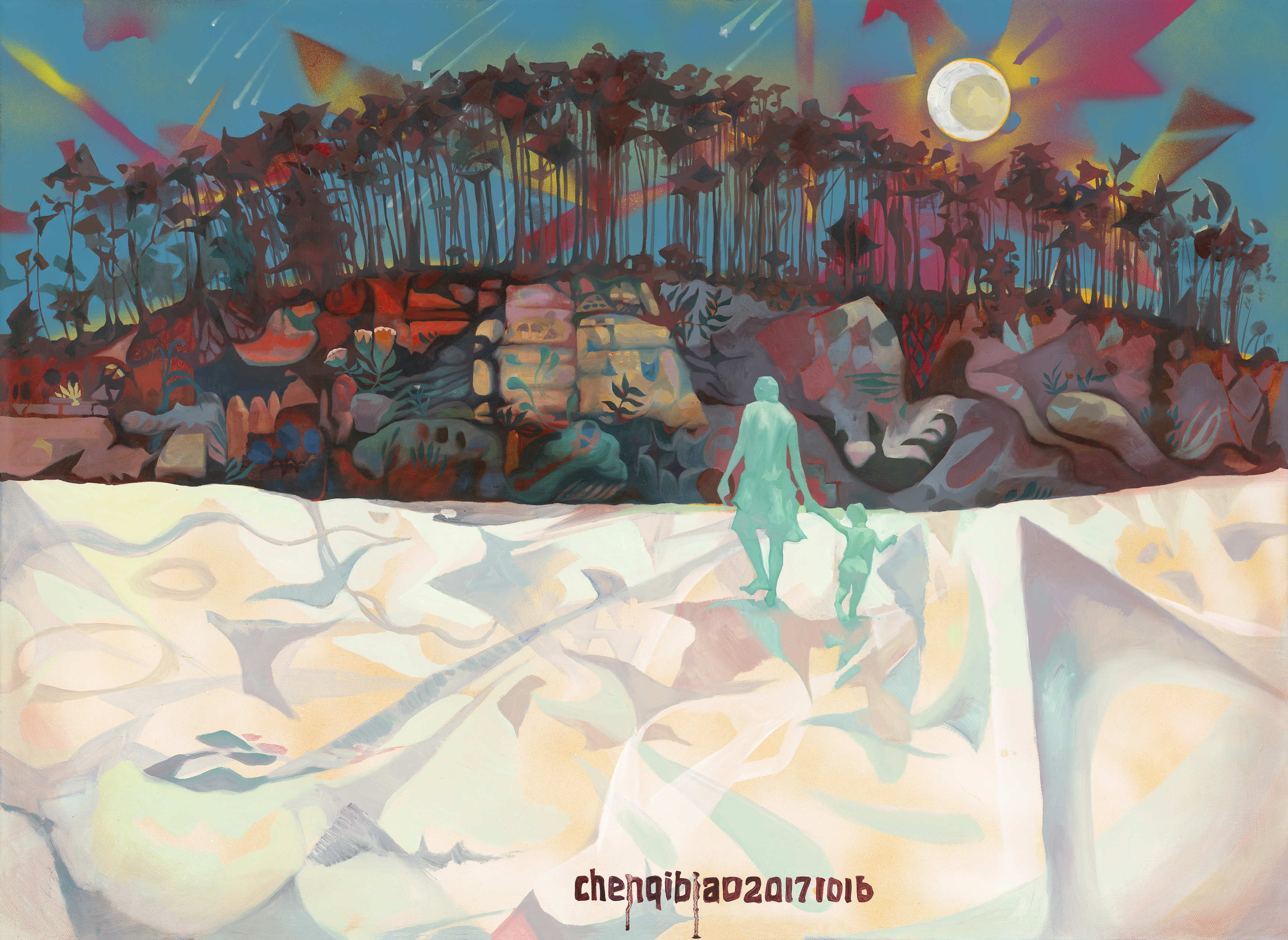 漫步地角110x80cm
