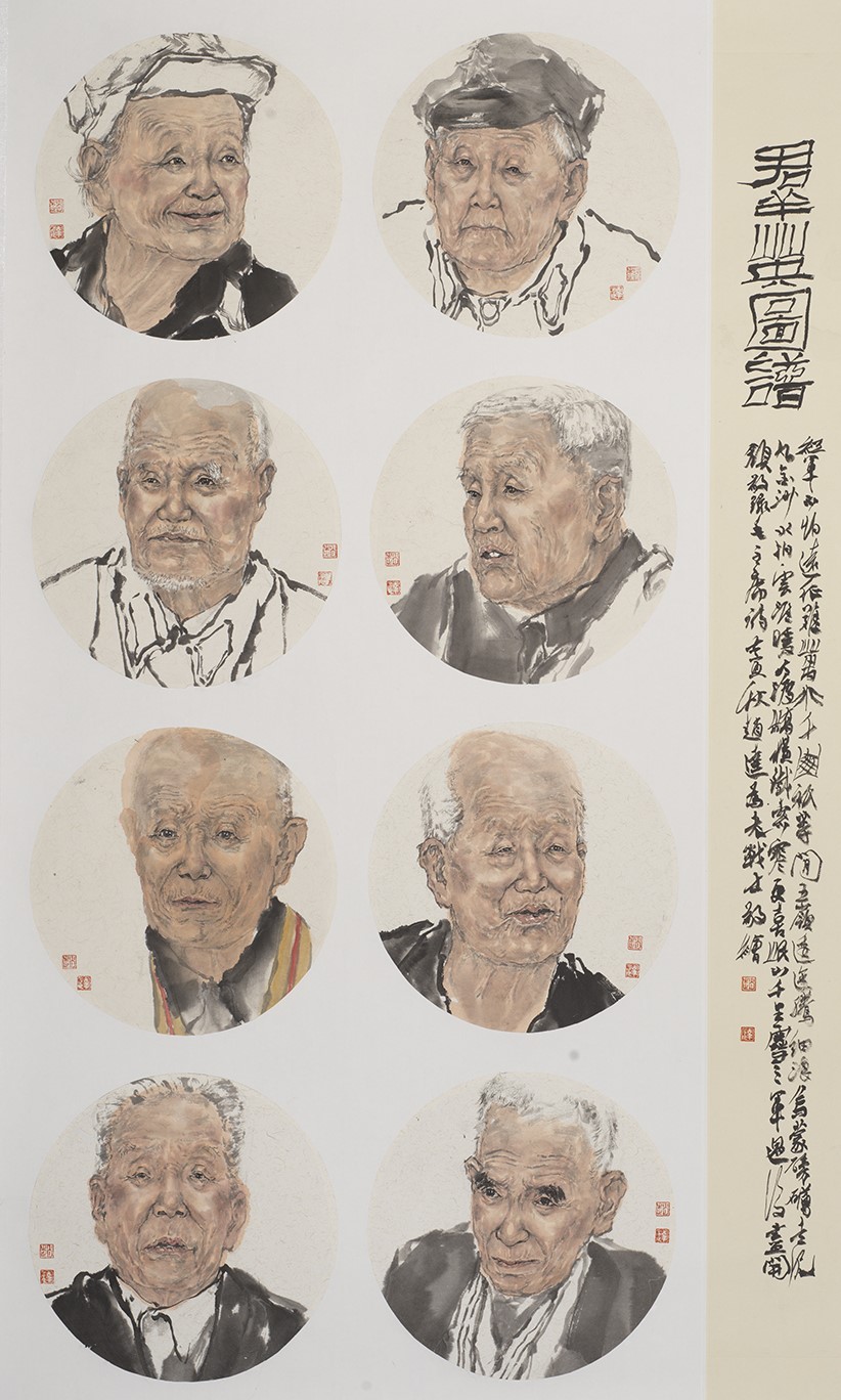 14群英圖譜-趙達-中國畫-180 x97cm-2022年-中國