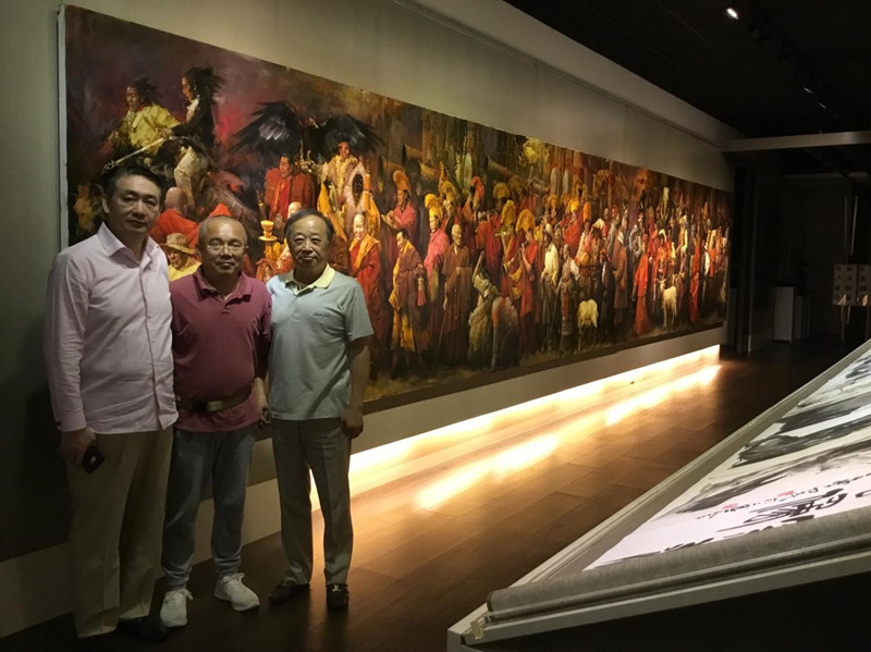 巨幅油画《天上西藏》被中国台北藏家收藏_副本