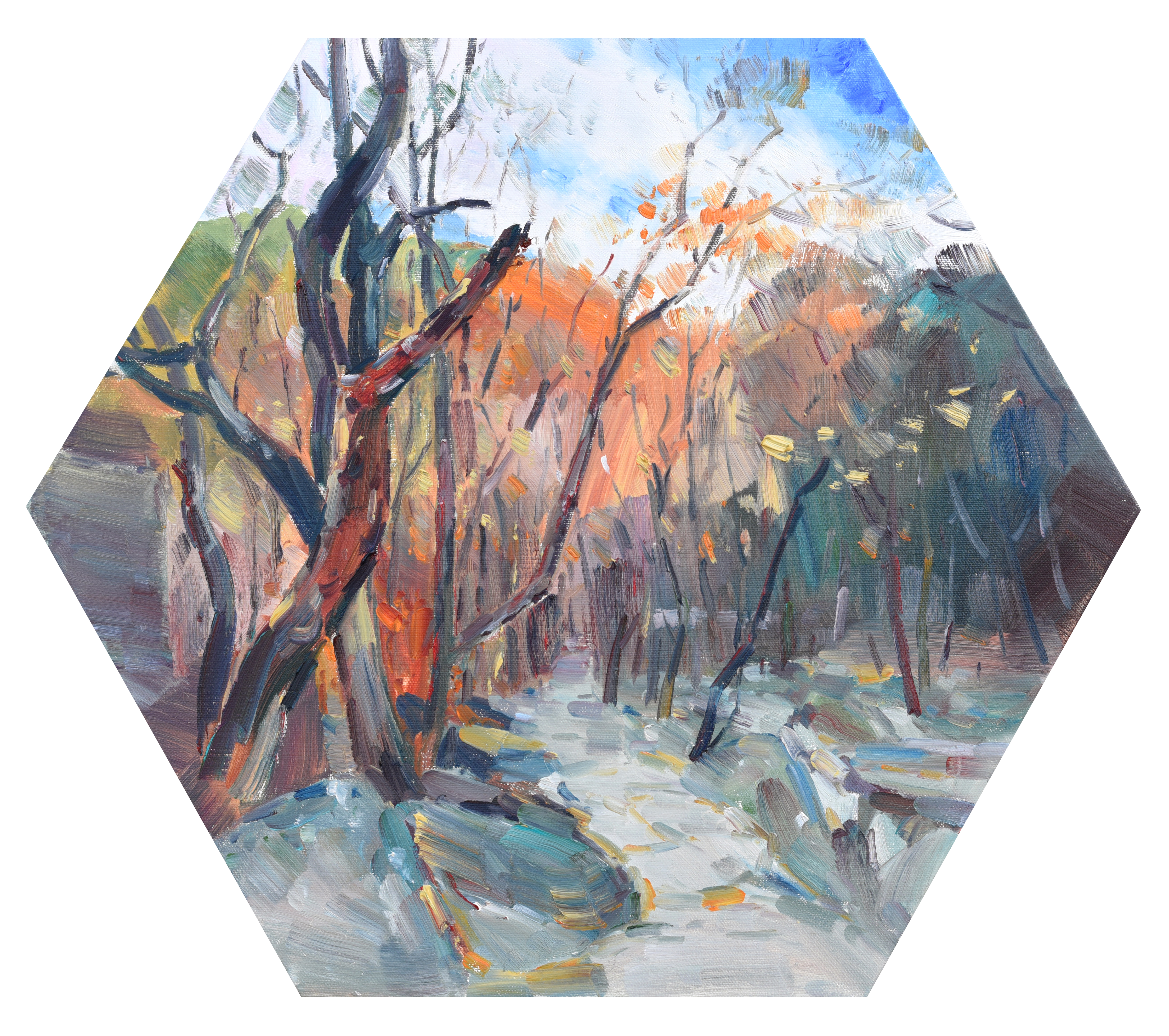 《 梵鱼寺秋色.NO2》60×60cm