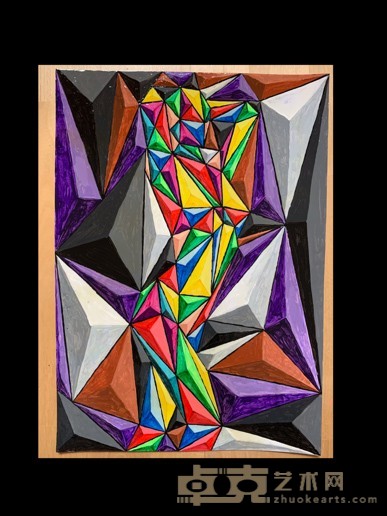 6 阿约沙·赫尔曼（ 又名 “金发猴”）《三角形》，布面丙烯，120×160cm，2021年.jpg
