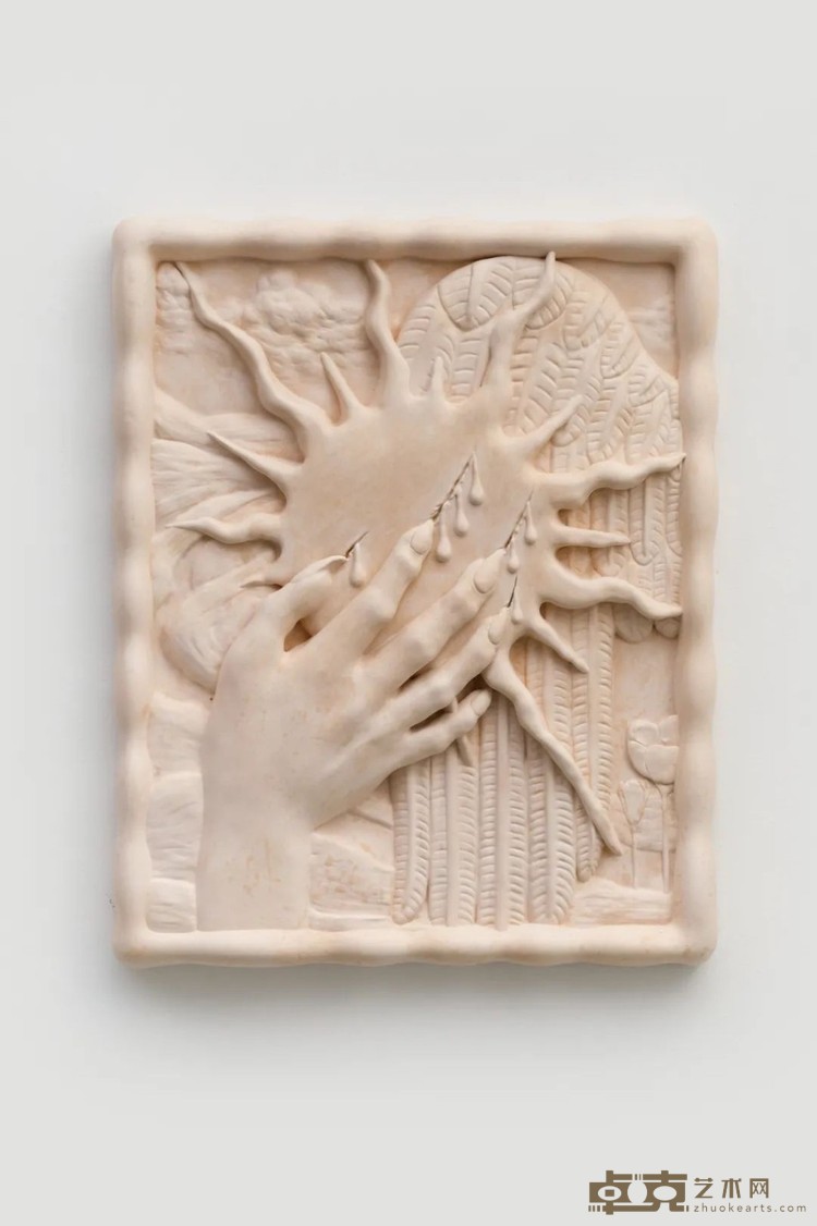 费亦宁 阳光在我手 复合材料，沙子，金属  81×100×11cm.jpg