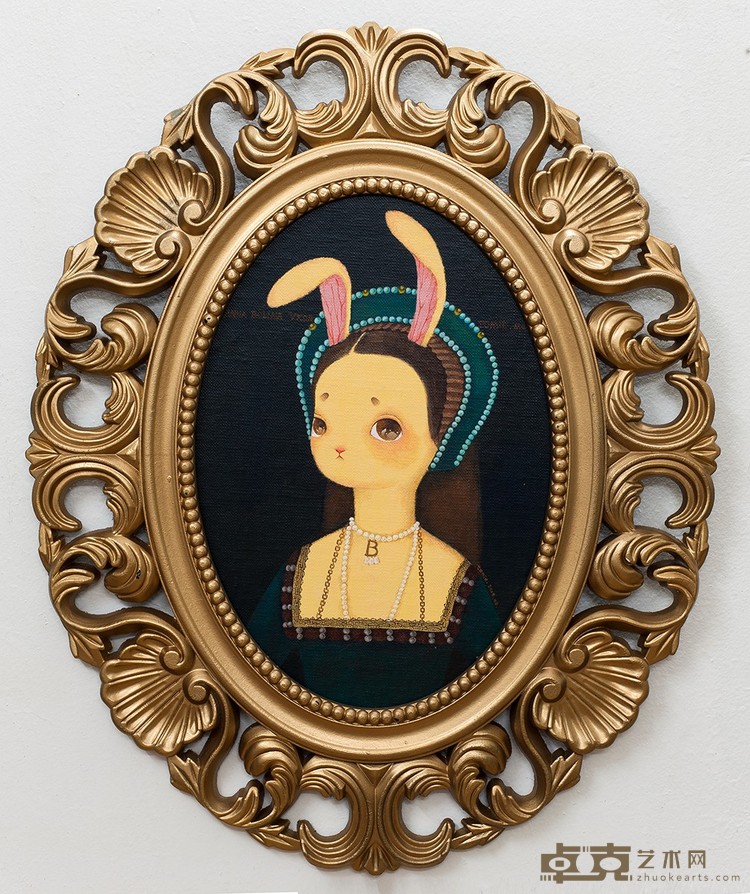 《安妮 Anne Boleyn》布面丙烯 Acrylic on canvas 27x37cm 2019.jpg