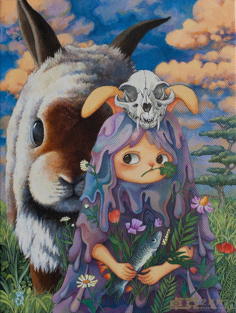 《草原精灵 Grassland Fairy》布面丙烯 Acrylic on canvas 30x40cm 2023.jpg