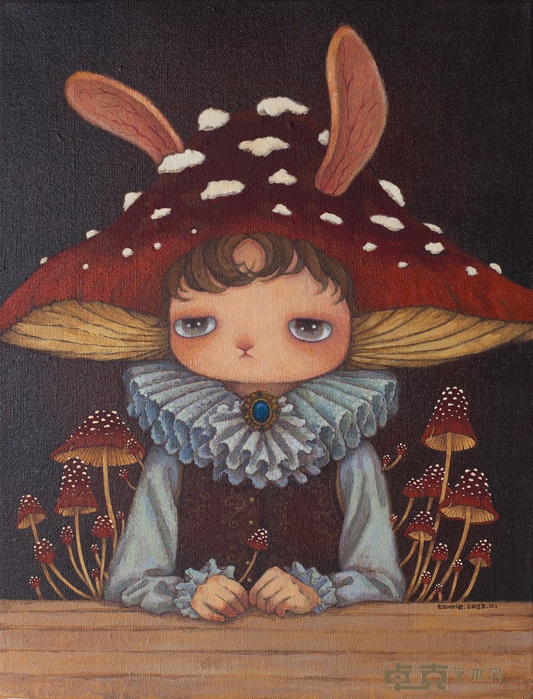 《蘑菇少年 Mushroom Boy》布面丙烯 Acrylic on canvas 30x40cm 2023.jpg