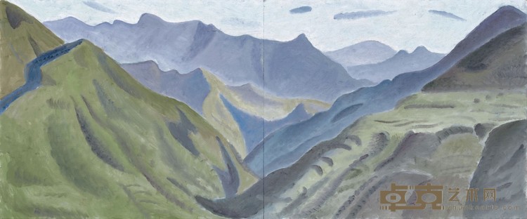 《田峪口》，木板油画，50 × 120 cm，2023.jpg