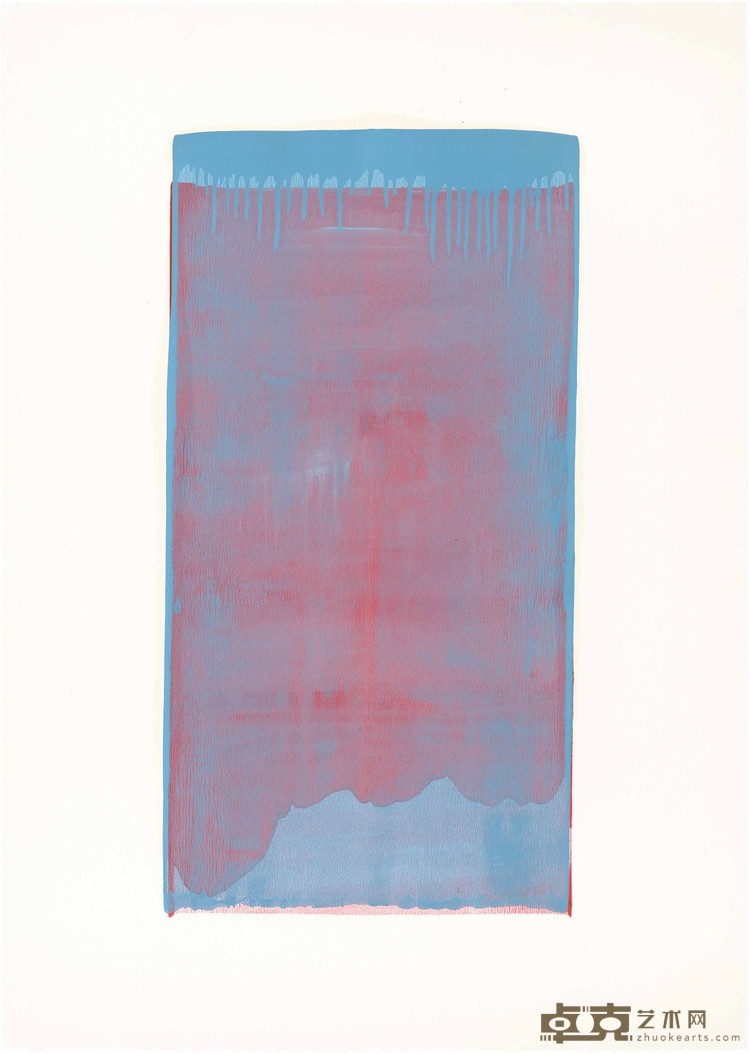 冰碑 008，药用植物和矿物，油彩，纯棉无酸纸，76.5x108cm，2021，ICE MONUMENT 008，Medicinal plants and minerals, Oil color, Cotton acid-free paper.jpg