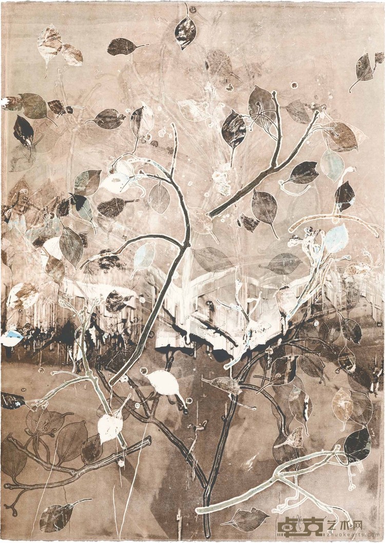 灵丹妙药 107，药用植物和矿物，油彩，纯棉无酸纸，76.5x108cm,2021，PANACEA107，Medicinal plants and minerals,Oil color, Cotton acid-free paper .jpg