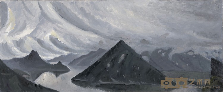《望仙游台·云山乱》，布面油画，50 × 120 cm，2023.jpg
