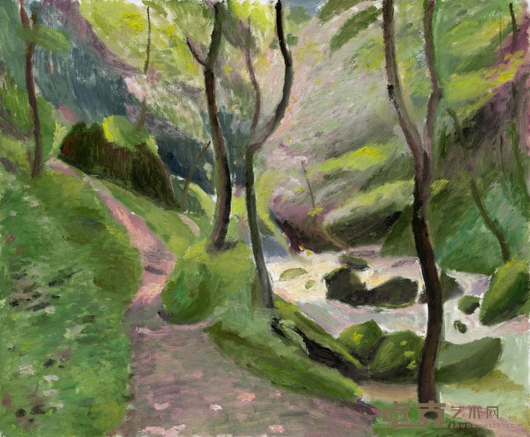 《林泉小路》，布面油画，50 × 60 cm，2023.jpg