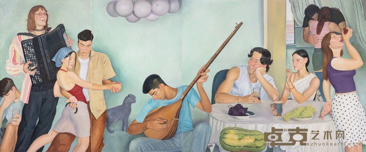 《新华南路777号》，布面油画，150 × 360 cm，2023.jpg