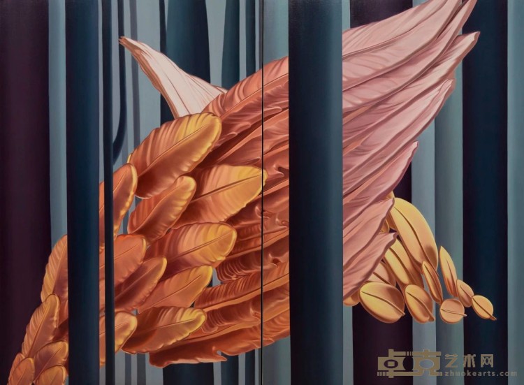 《夜莺吟唱之时-1》When the Nightingale is Singing-1，布面油画 oil on linen，158 × 214 cm，2023.jpg