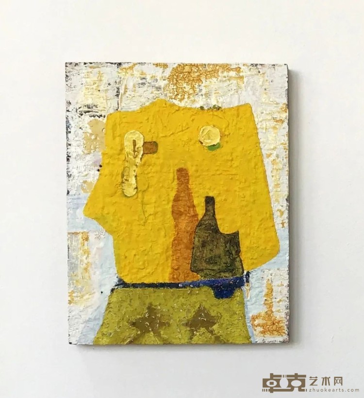 布拉德·布朗 Brad Brown《Piece 126 (简仓)》Piece 126 (Silo) , 2001-2018 35.6 x 28cm Oil on Cradled Panel 木板油画.jpg