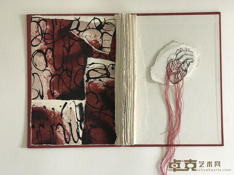 Nuria Rossell《把我拆开的那根线 The Thread that Unsew Me》纸本综合材料