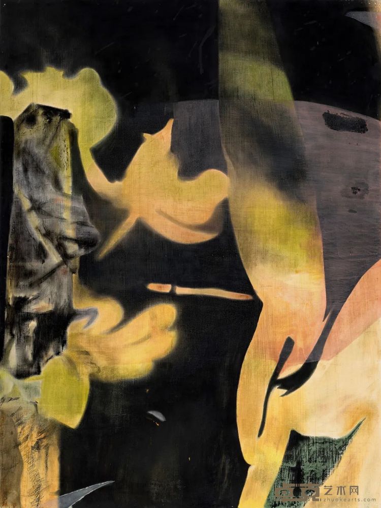 卡特兰, 80x60cm, 木板上丙烯/色粉/彩铅,2022