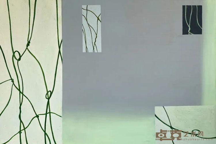 缠绕茎, 80x60cm, 木板综合材料,2023