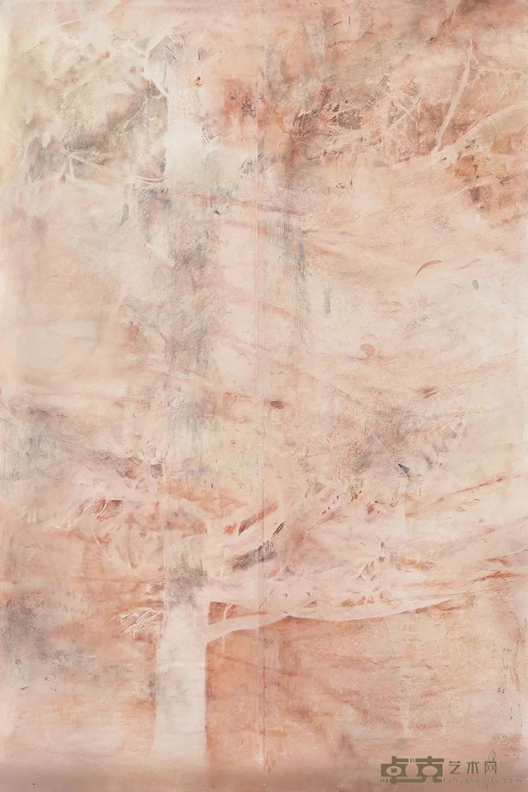 恍恍, 250x160cm, 纸上植物染色/色粉/彩铅,2022