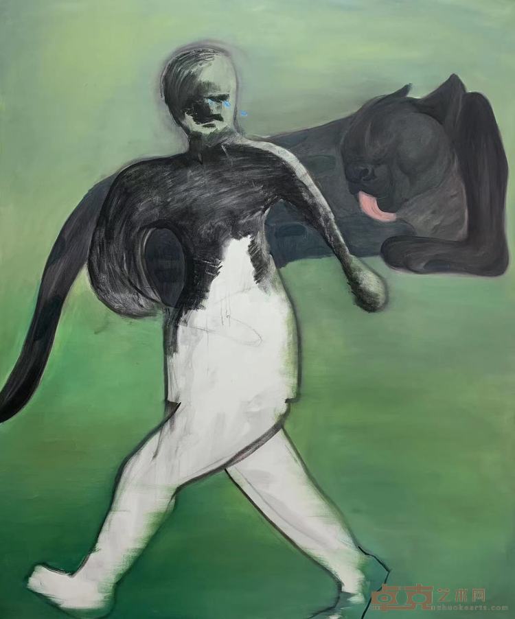 《黑豹》"panther" 160x190cm 布面油画 oil on canvas 2021 毛林林 Mao Linlin