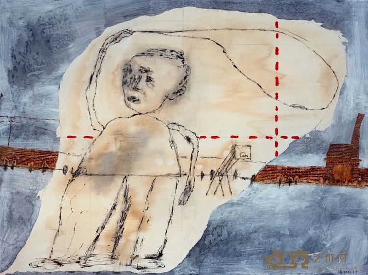 白色操场 2023 布面丙烯 120*90cm
