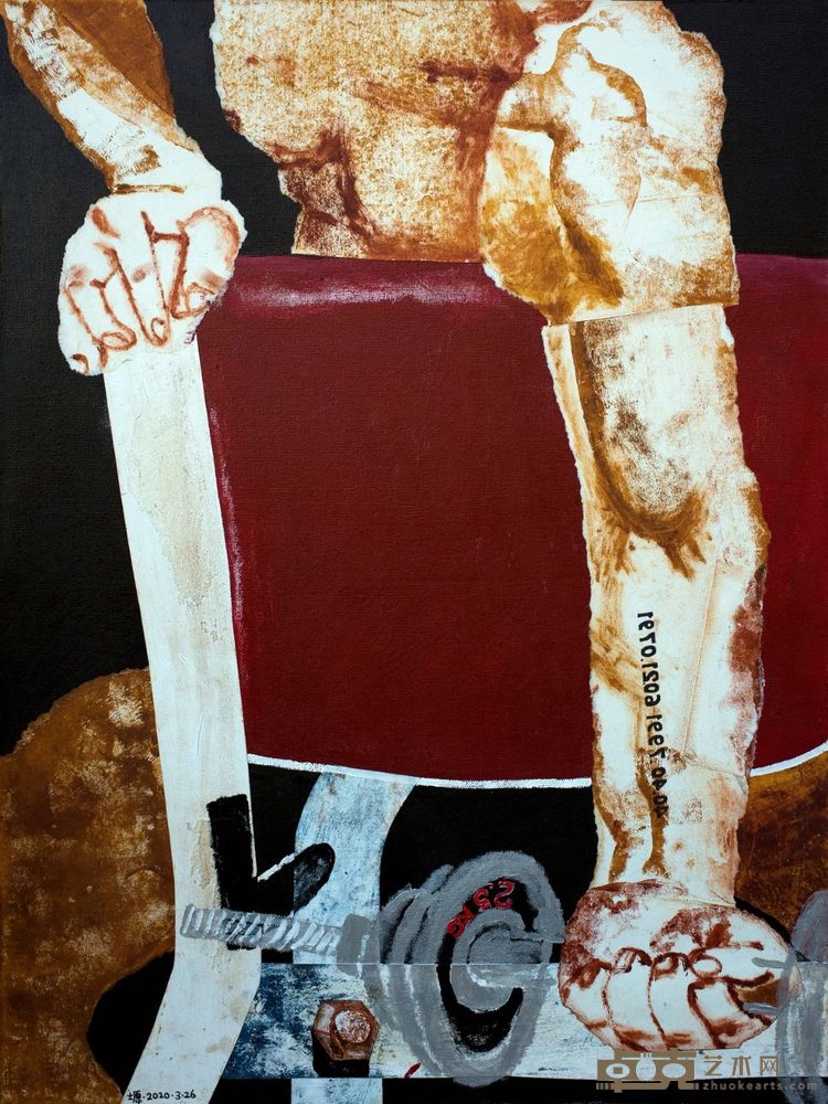 牧师椅 2021 布面综合材料 80*60cm