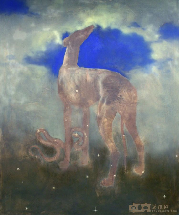里卡多·阿尔比耶罗，《天空花园》，2023，布面油彩和坦培拉，170 × 140 cm