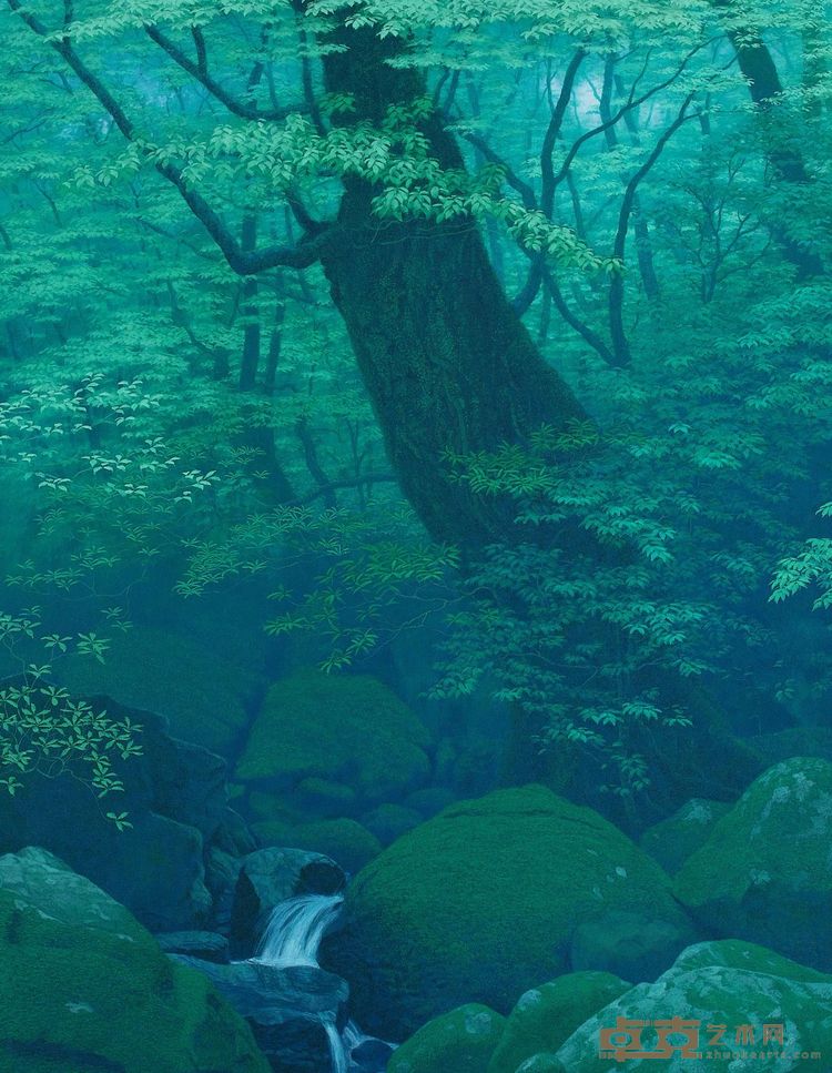 二川和之《源流》116.7x90.9cm矿物颜料于和纸2020