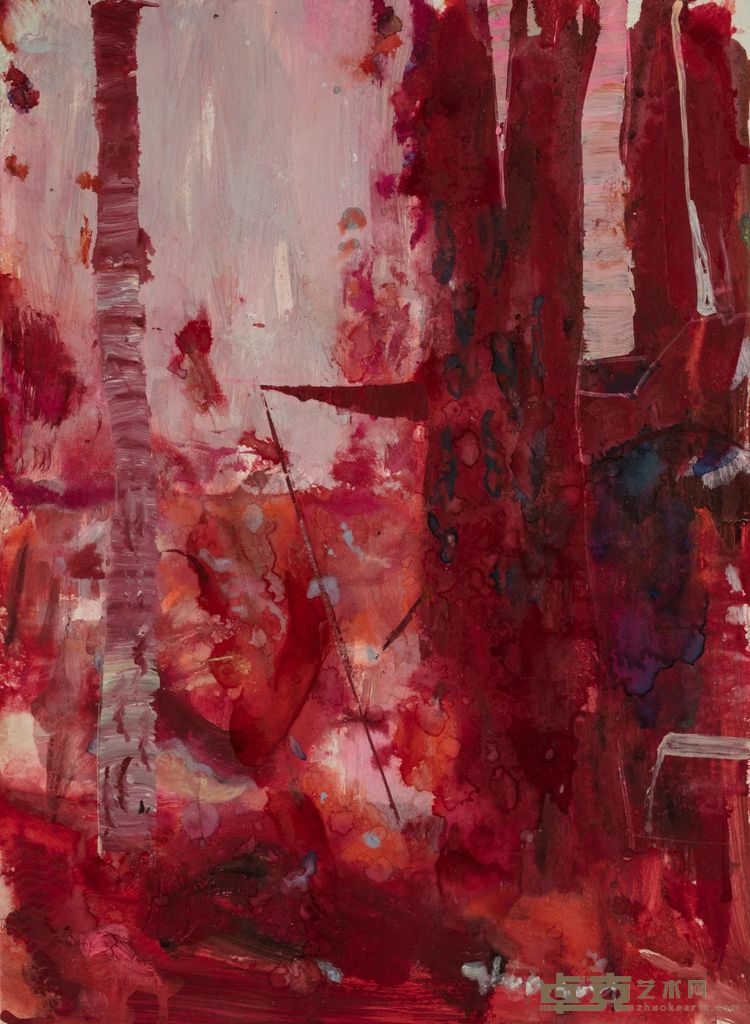 周末之一 The Weekend No.1纸本丙烯 Acrylic on paper, 38x52cm, 2021