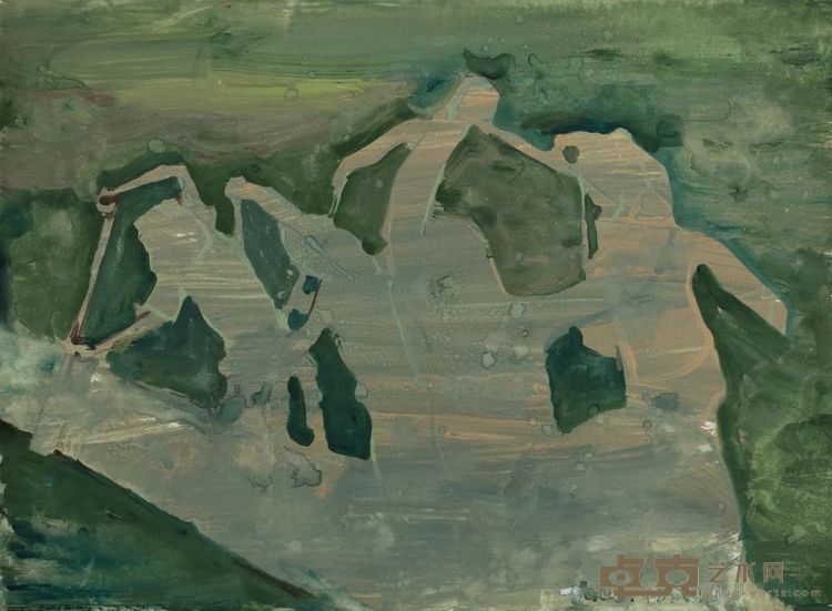 划船之二 Boating No.2纸本水粉 Gouache on paper, 52.5x37cm, 2023