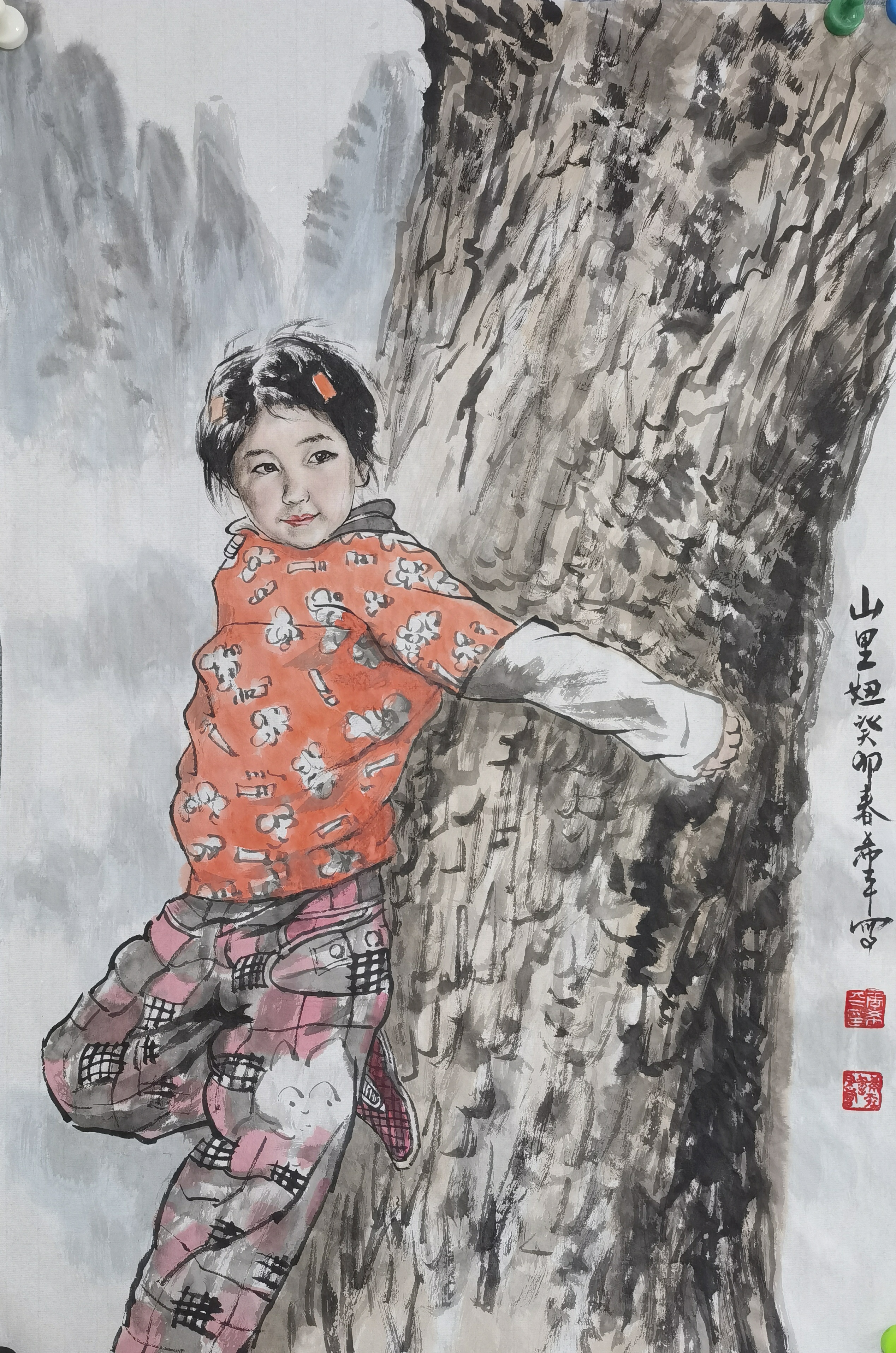 山里妞69×46cm