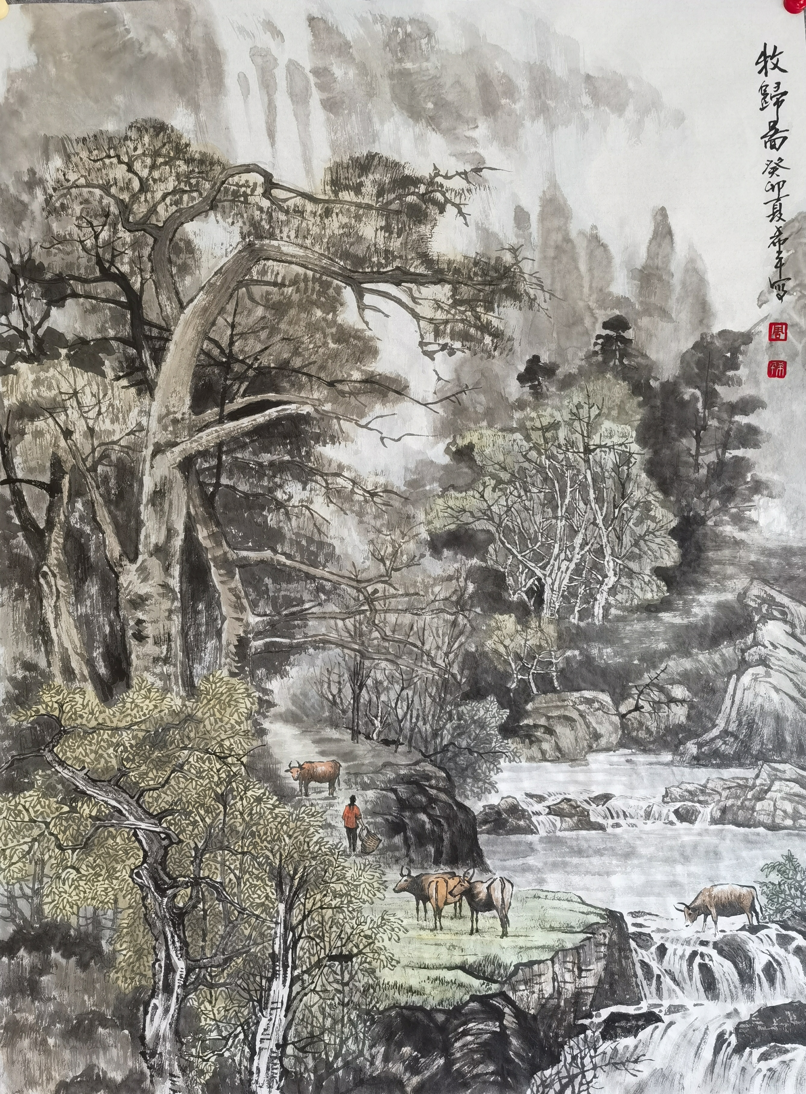 牧归图92×69cm
