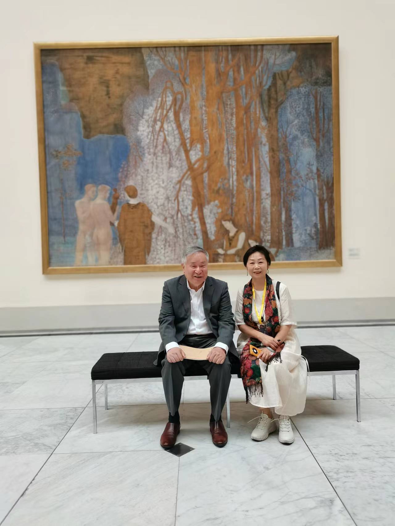 李江和李庚老师在比利时皇家美术馆