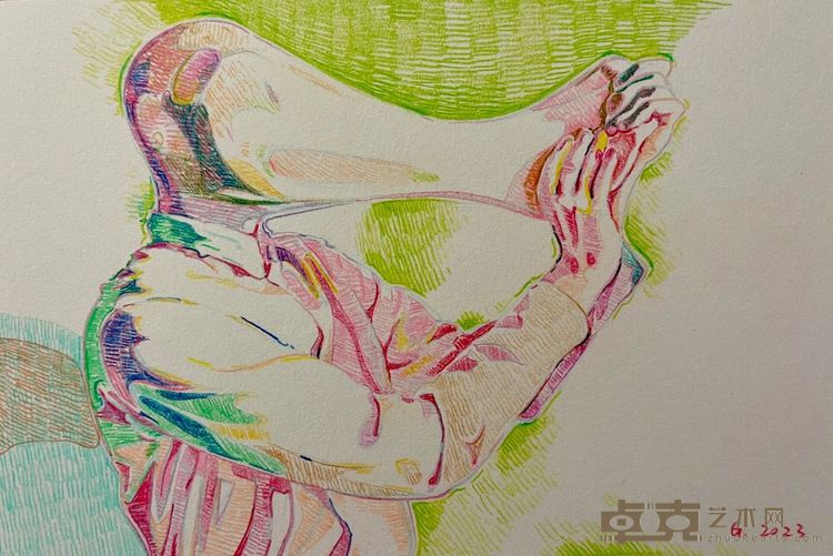 套中人 13x19cm 纸本彩铅 2023