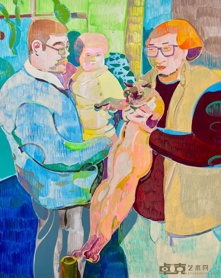 看看孩子 150x120cm 布面丙烯 2022