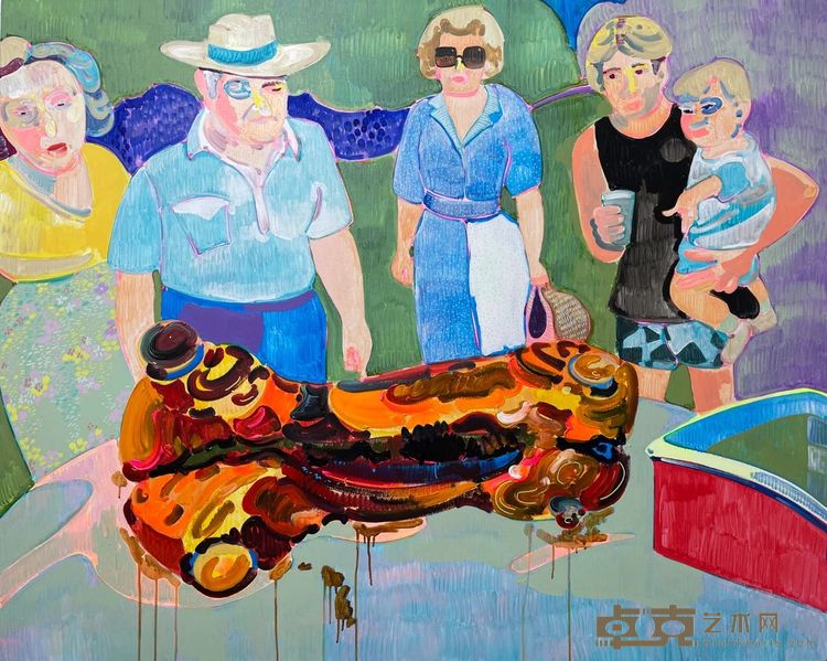 烤肉 120x150cm 布面丙烯 2022