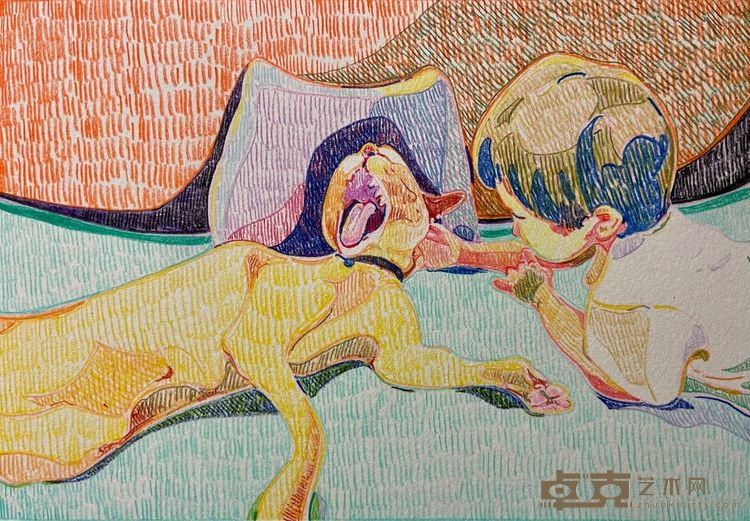 跨物种联谊 13x19cm 纸本彩铅 2023