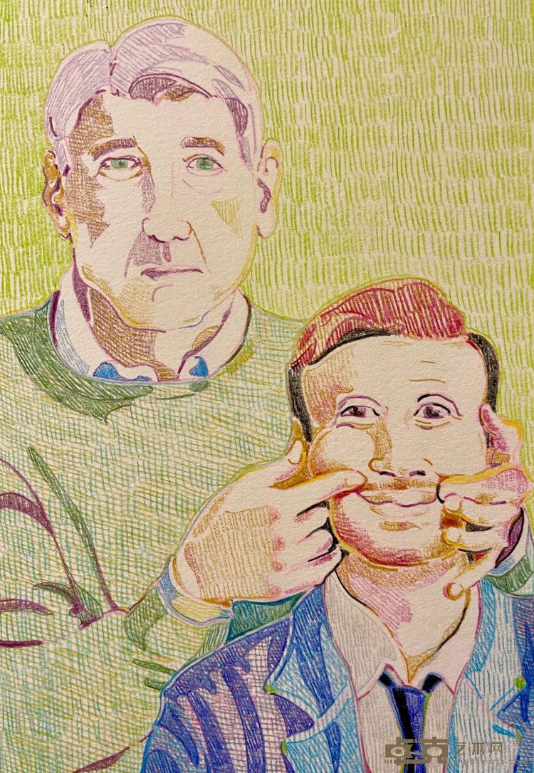 保持微笑 13x19cm 纸本彩铅 2023