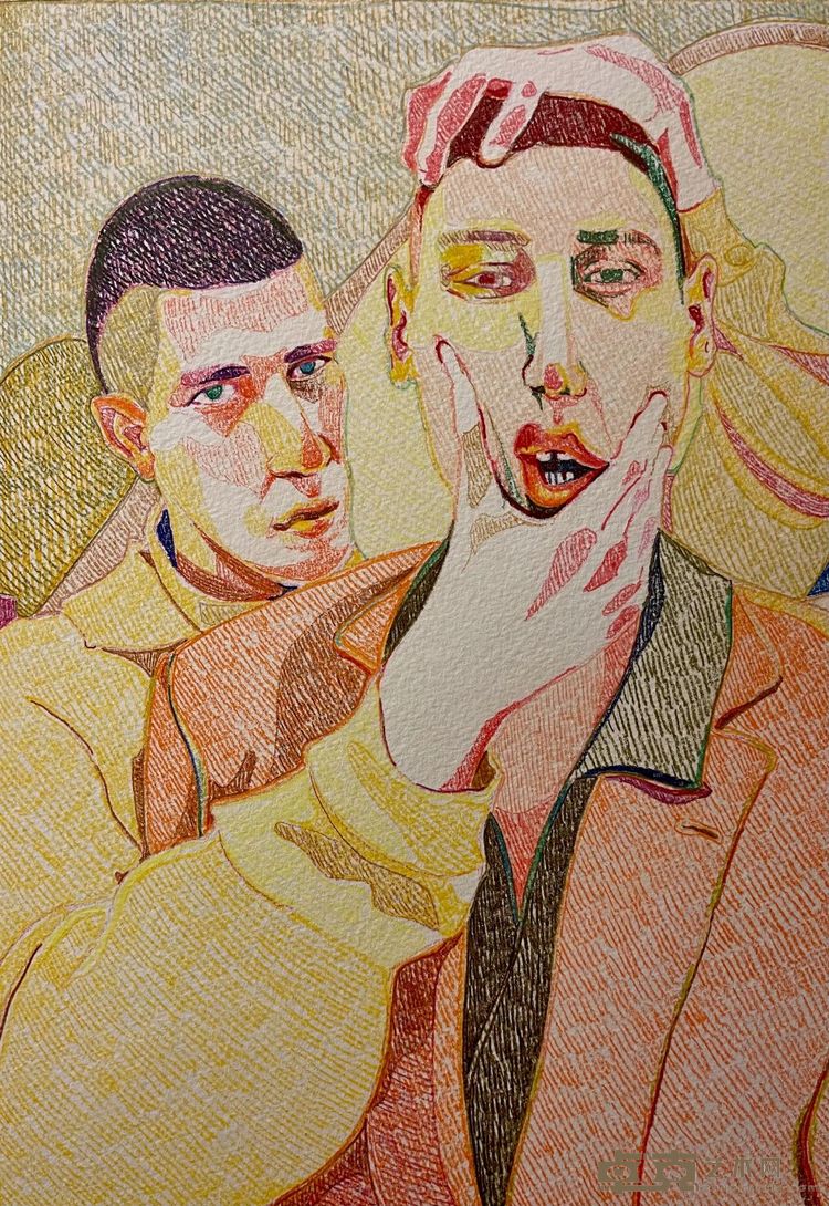 朋友 26x18cm 纸本彩铅 2023