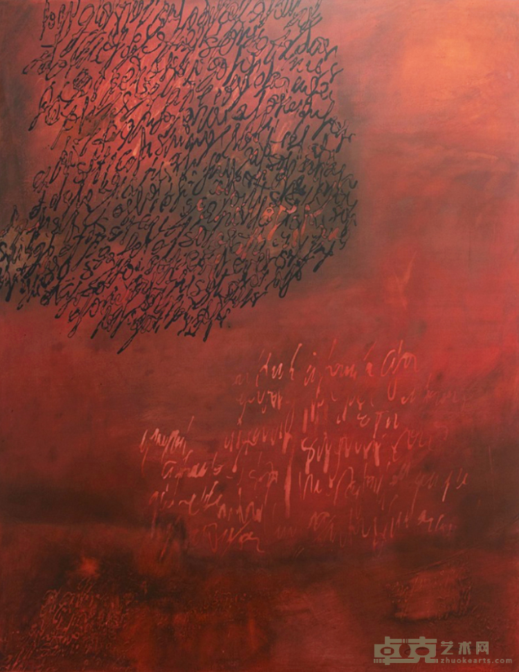 Nuria Rossell《红 Red》布面丙烯、墨 Ink and acrylic on canvas 114x146cm 2022