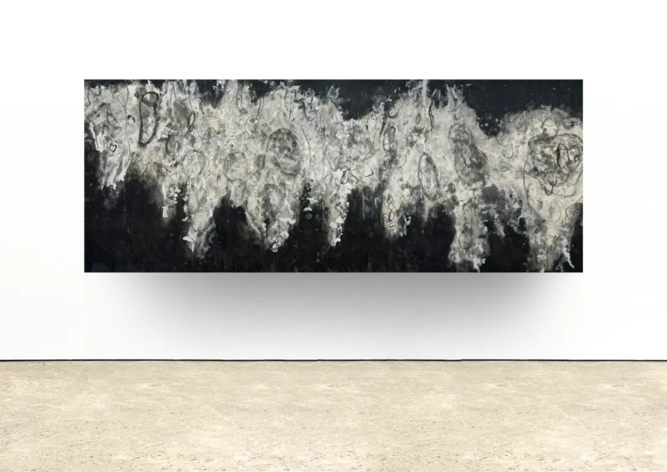 陈彦河，《如魅石影》，2017-2023，纸上水墨，95x243cm