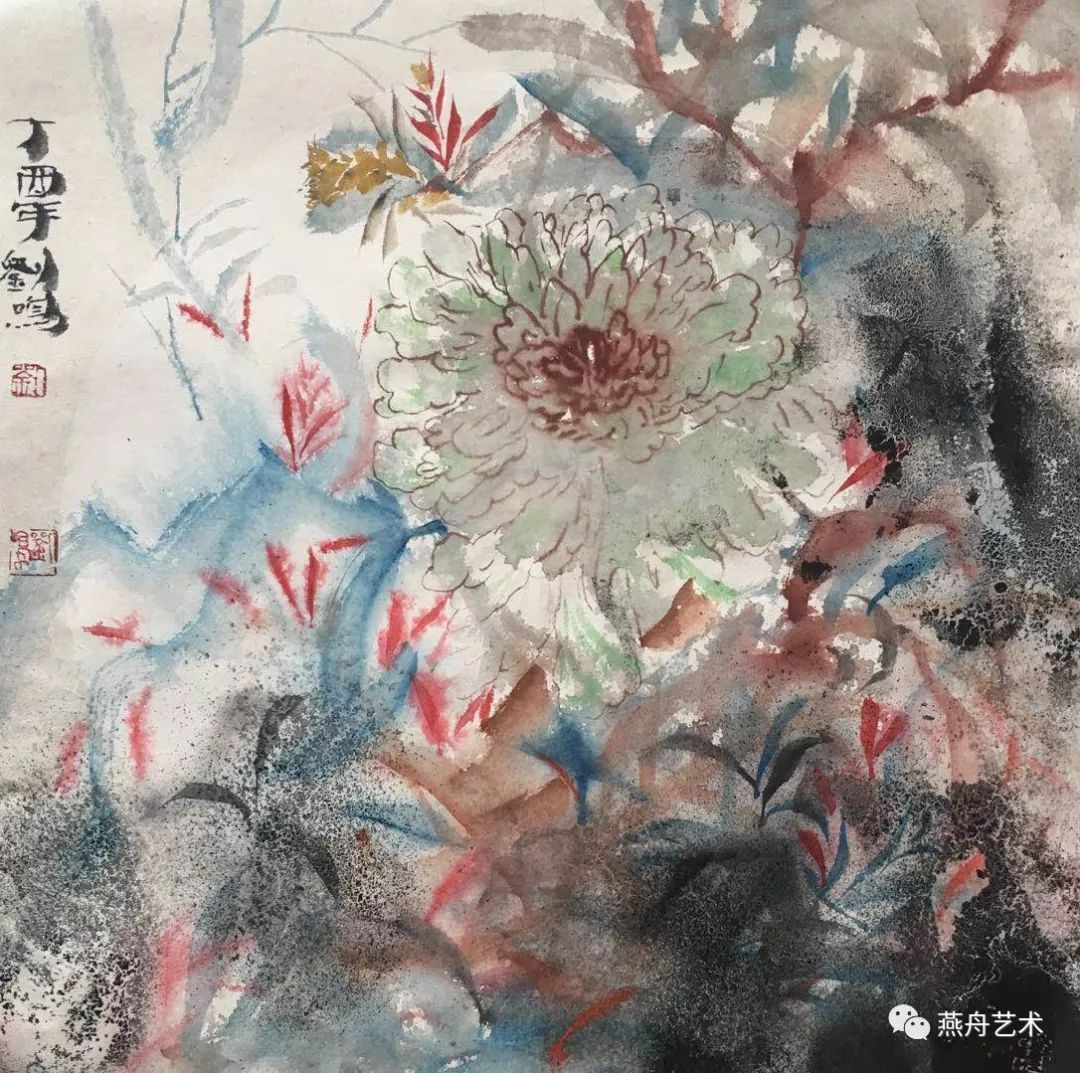 刘鸣水墨花鸟