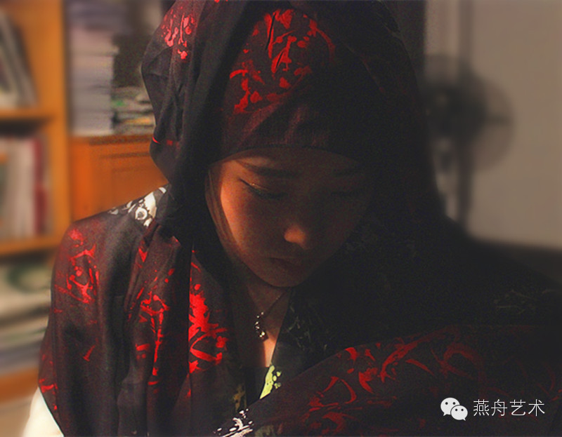 水墨世界的影像—刘鸣围巾