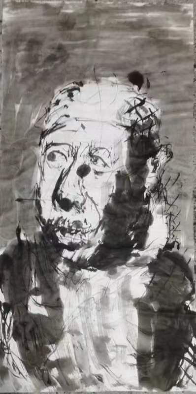 胡汉三_墨像100x55cm