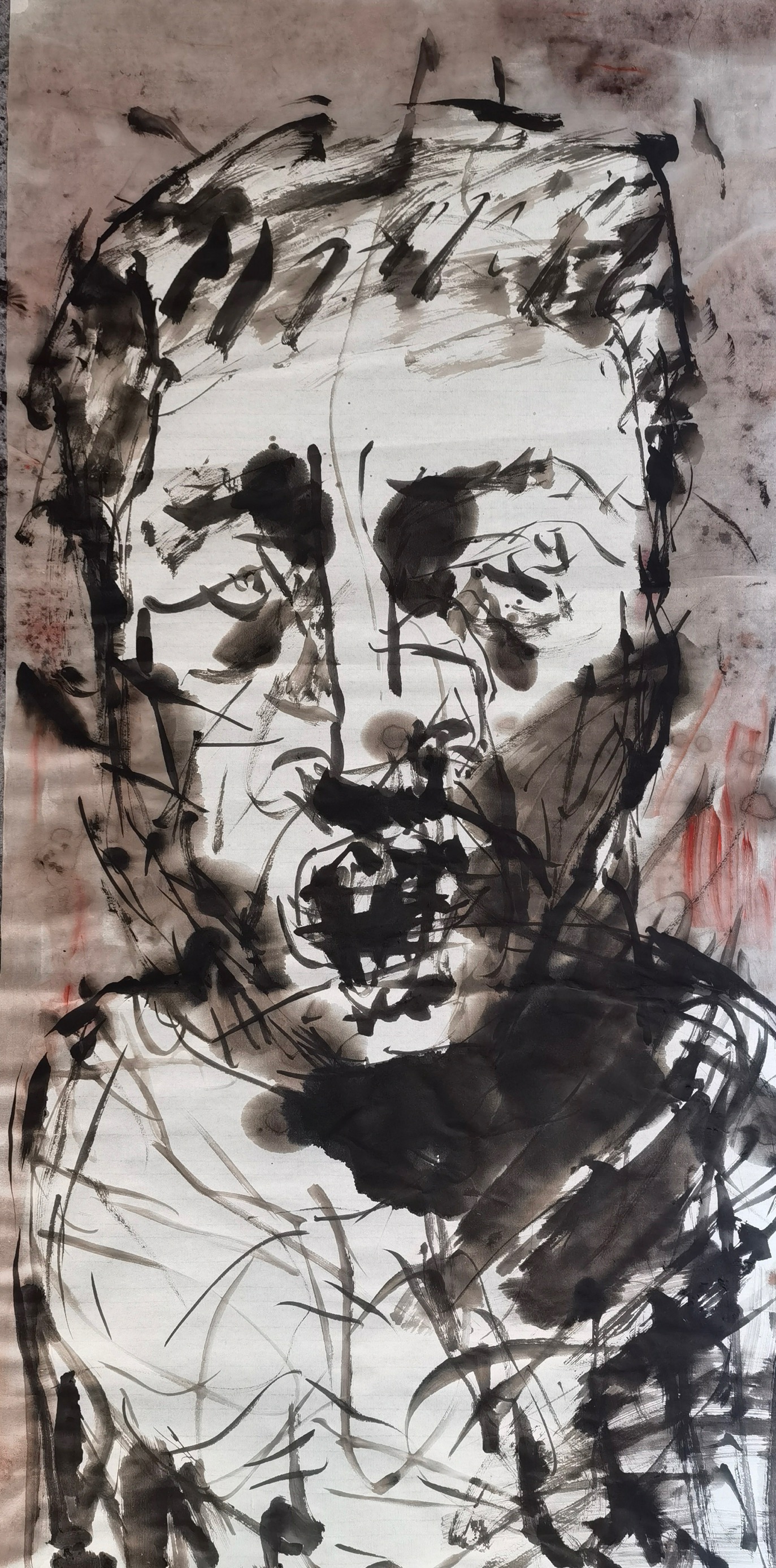俞心樵_墨像100×55cm