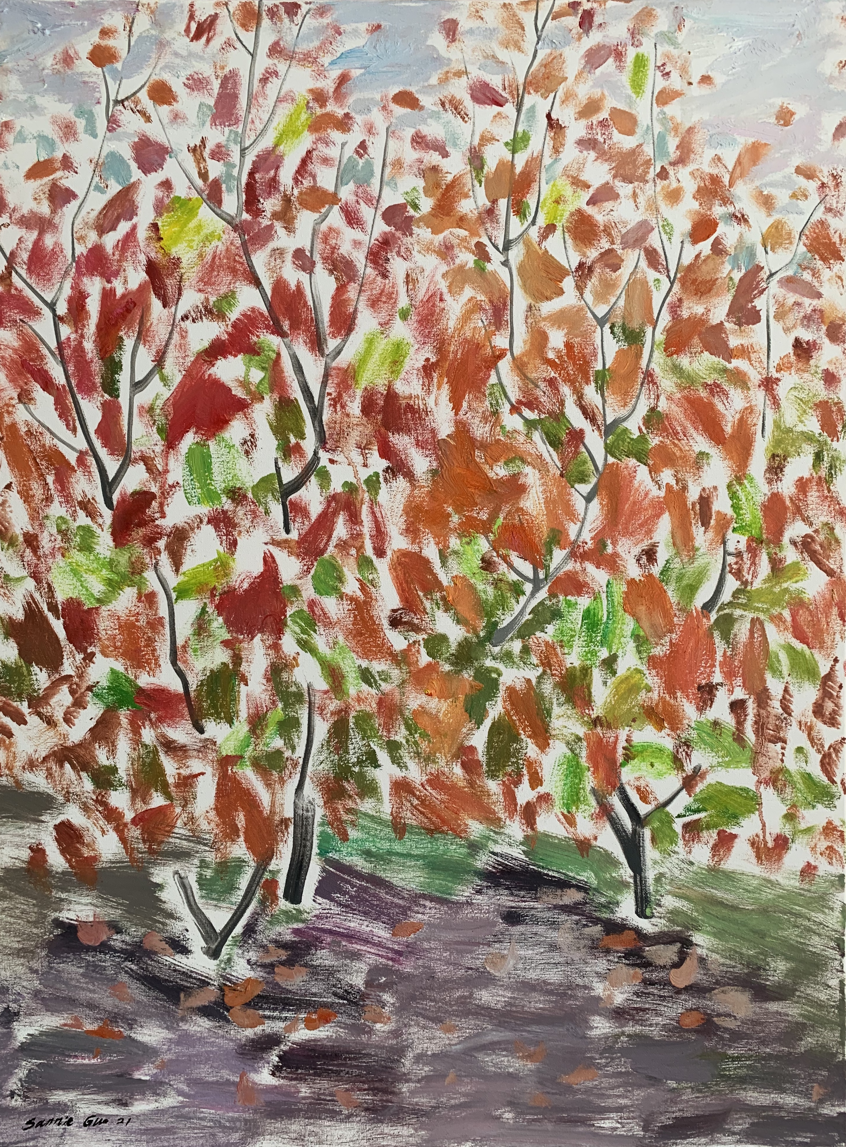 秋韵系列No.3580x60cm