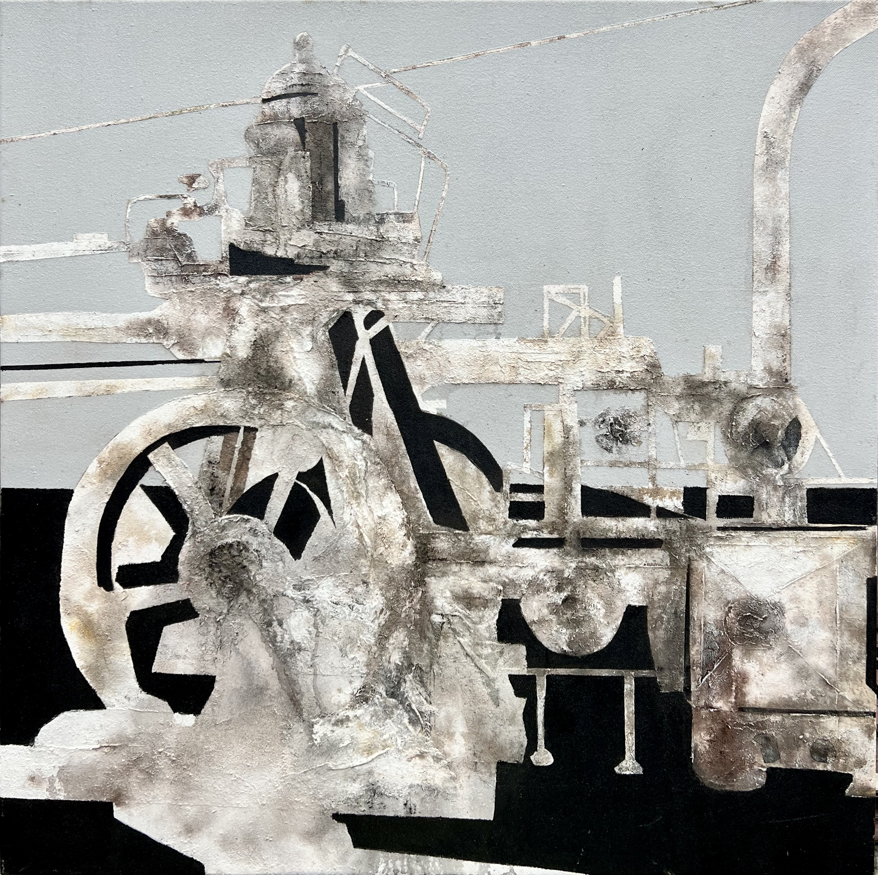 《工业废墟·痕迹之一》110x110cm