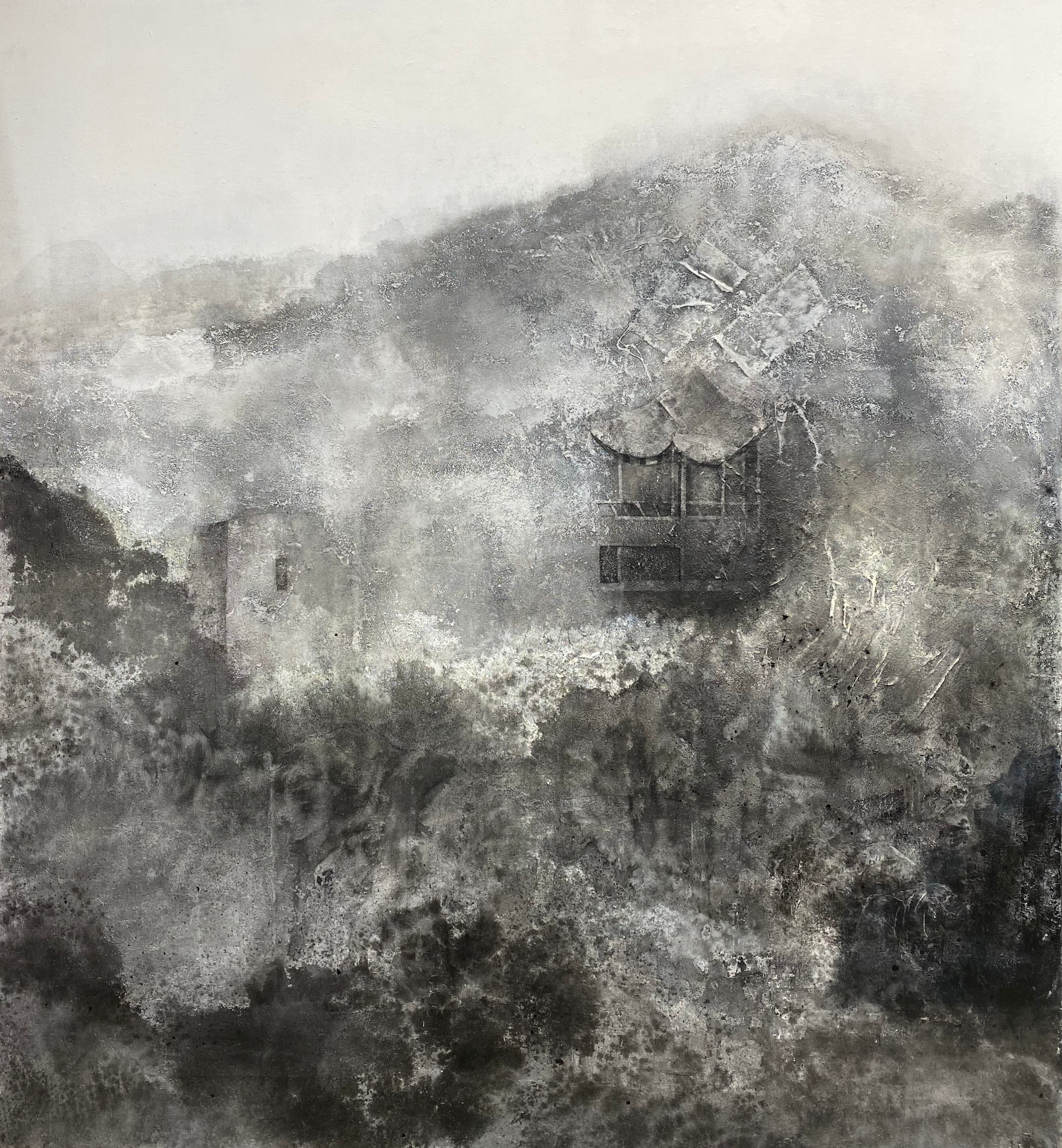 墨韵·山居秋暝图200x183 cm