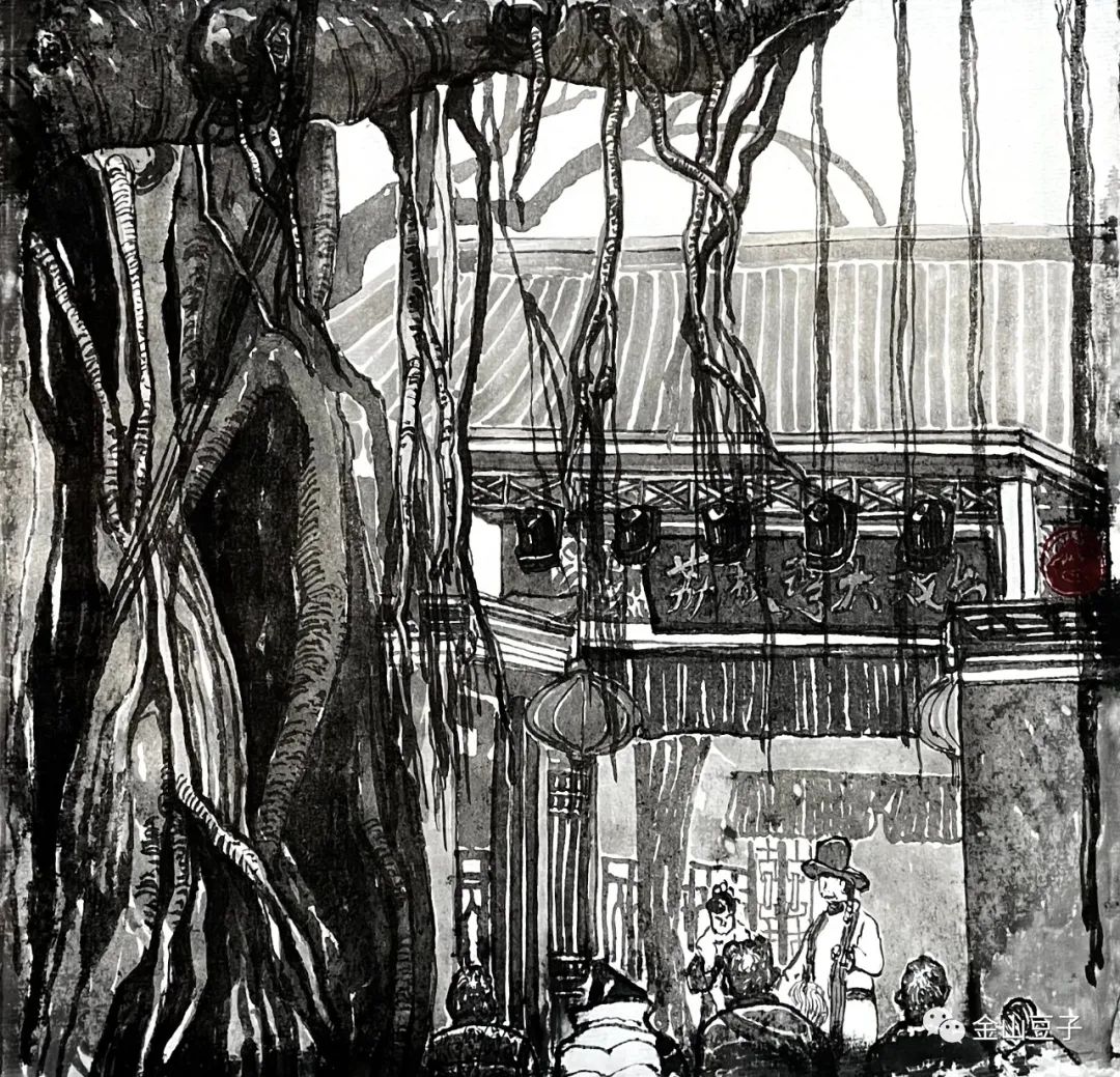 大戲台26.5x26.5cm