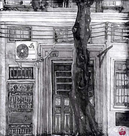 閉門羹26.5x20.5cm